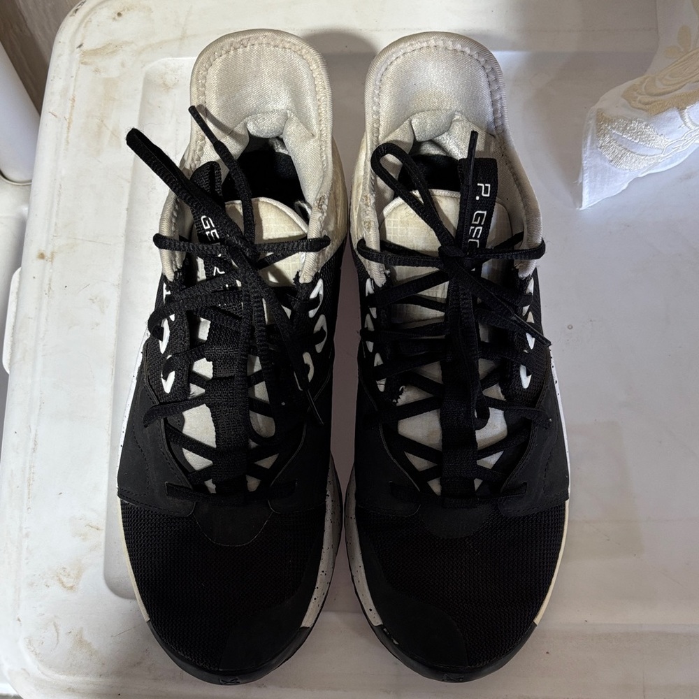 Nike P. George Black and White Basketball Sneakers